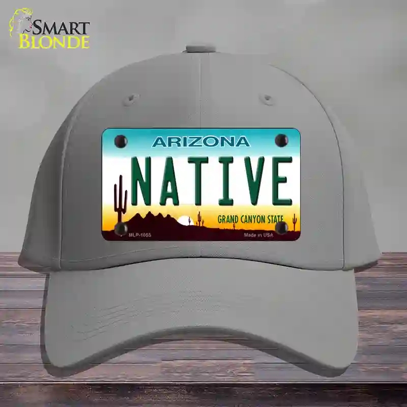 HAT23-MLP-1055 Native Arizona Novelty License Plate Hat, Cotton - Gray