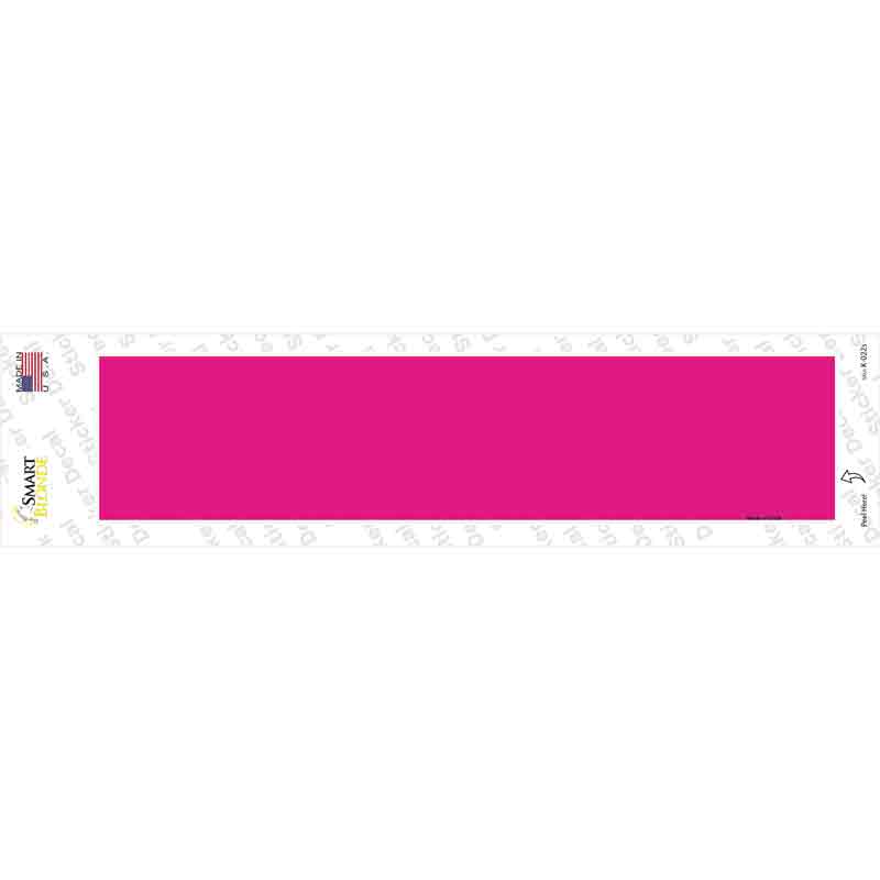 K-022s-M Pink Solid Blank Novelty Narrow Sticker Decal, Medium