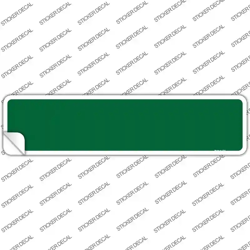K-023s-L Green Solid Blank Novelty Narrow Sticker Decal, Large