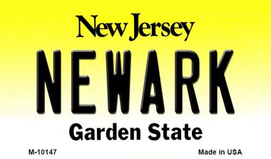 M-10147 3.5 x 2 in. Newark New Jersey State License Plate Magnet