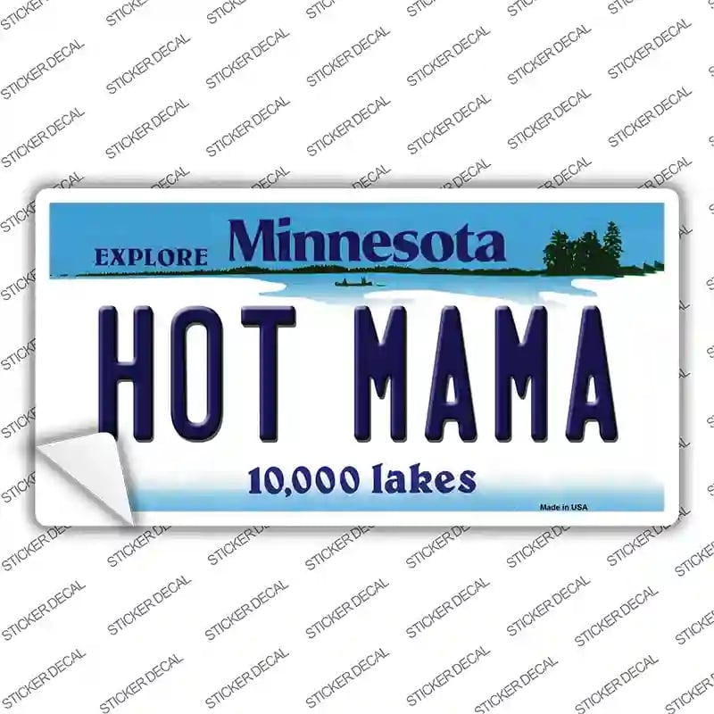 LP-11061s-S Hot Mama Minnesota State Novelty Sticker Decal, Small