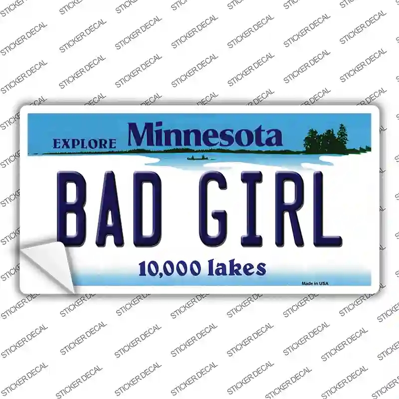 LP-11077s-S Bad Girl Minnesota State Novelty Sticker Decal, Small