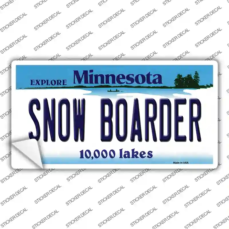 LP-11083s-XL Snow Boarder Minnesota State Novelty Sticker Decal, Extra Large