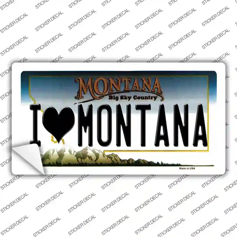 LP-11086s-S I Love Montana State Novelty Sticker Decal, Small