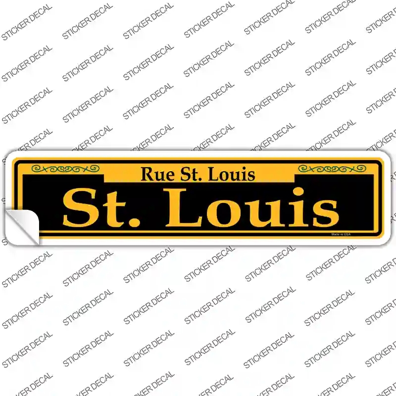 K-1180s-S St. Louis Yellow Novelty Narrow Sticker Decal, Small