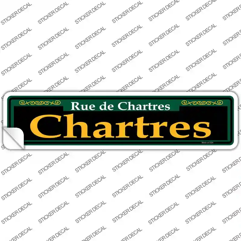 K-1200s-XL Chartres Green Novelty Narrow Sticker Decal, Extra Large