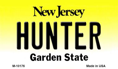 M-10176 3.5 x 2 in. Hunter New Jersey State License Plate Magnet