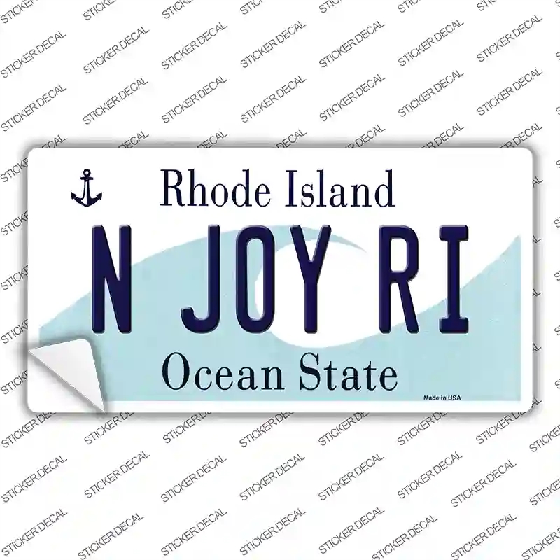 LP-11181s-L N Joy RI Rhode Island State Novelty Sticker Decal, Large