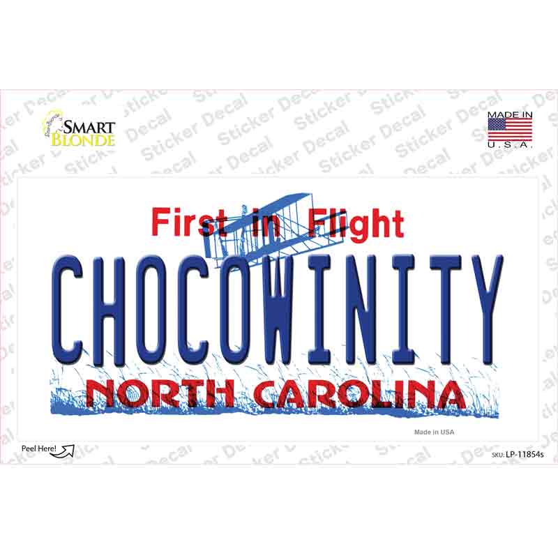 LP-11854s-M Chocowinity North Carolina Novelty Sticker Decal, Medium