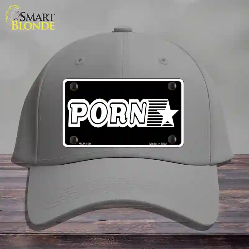 HAT23-MLP-109 Porn Star Novelty License Plate Hat, Cotton - Gray