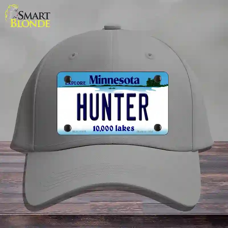 HAT23-MLP-11076 Hunter Minnesota State Novelty License Plate Hat, Cotton - Gray