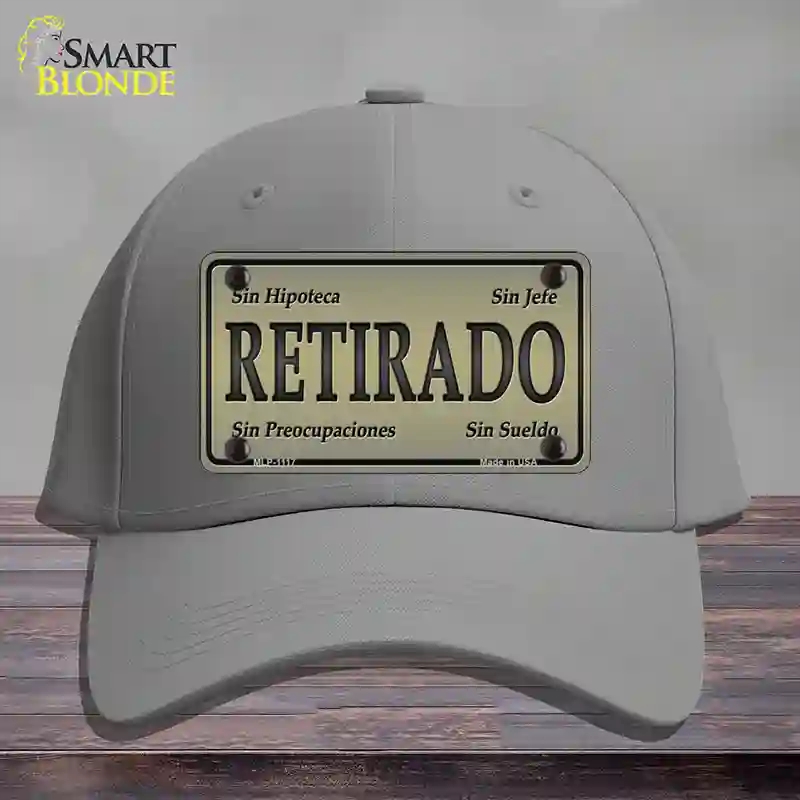HAT23-MLP-1117 Retirado Novelty License Plate Hat, Cotton - Gray