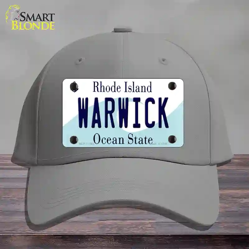 HAT23-MLP-11184 Warwick Rhode Island State Novelty License Plate Hat, Cotton - Gray