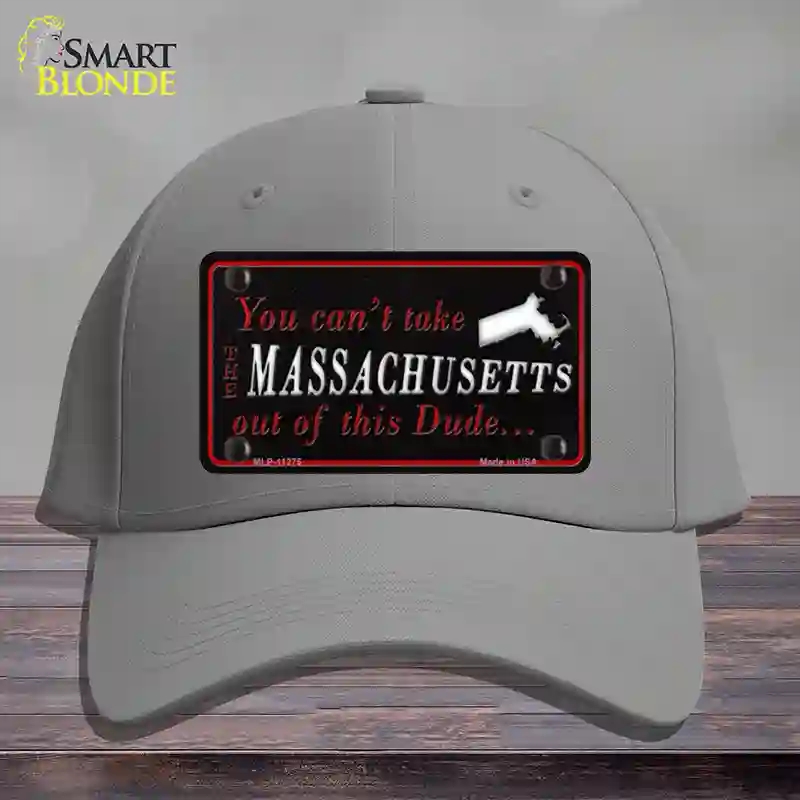 HAT23-MLP-11275 Massachusetts Dude Novelty License Plate Hat, Cotton - Gray