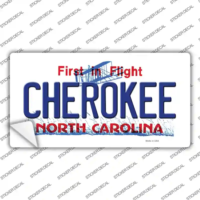 LP-12090s-L Cherokee North Carolina State Novelty Sticker Decal, Large