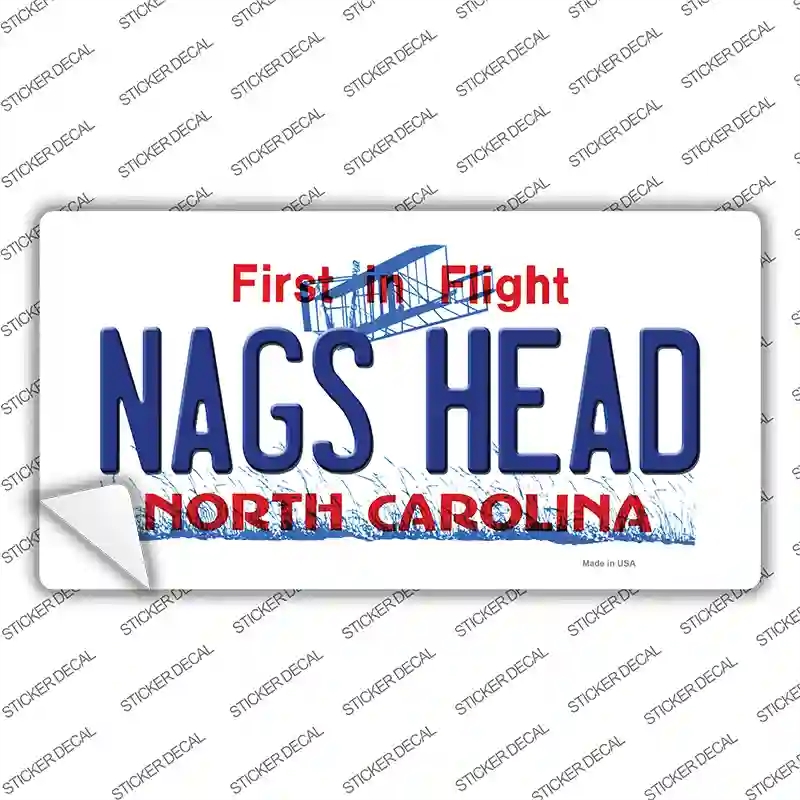 LP-12091s-S Nags Head North Carolina State Novelty Sticker Decal, Small