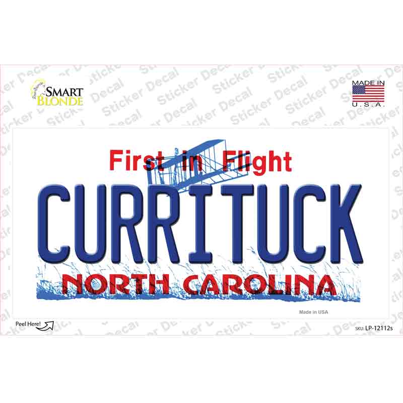 LP-12112s-M Currituck North Carolina State Novelty Sticker Decal, Medium
