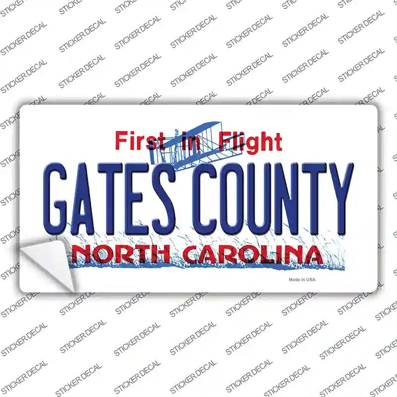 LP-12113s-S Gates County North Carolina State Novelty Sticker Decal, Small