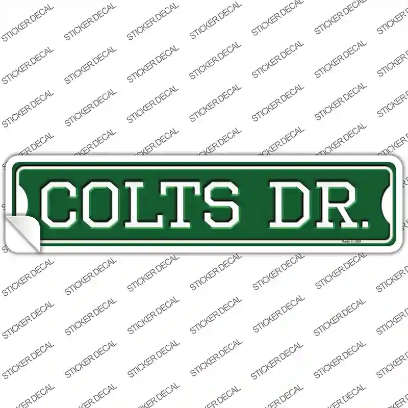 K-953s-XL Colts Dr Novelty Narrow Sticker Decal, Extra Large