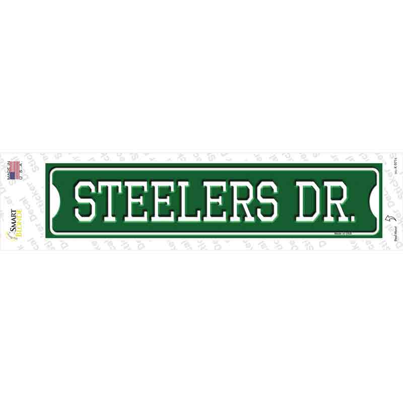 K-971s-M Steelers Dr Novelty Narrow Sticker Decal, Medium