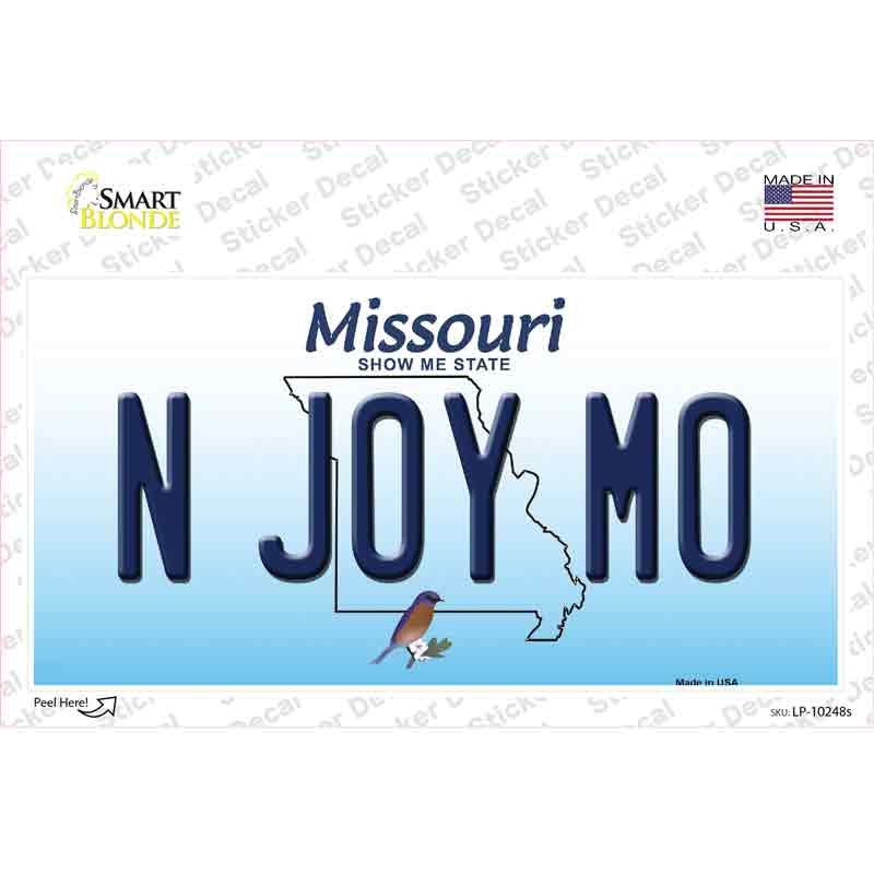 LP-10248s-M N Joy MO Missouri Novelty Sticker Decal, Medium