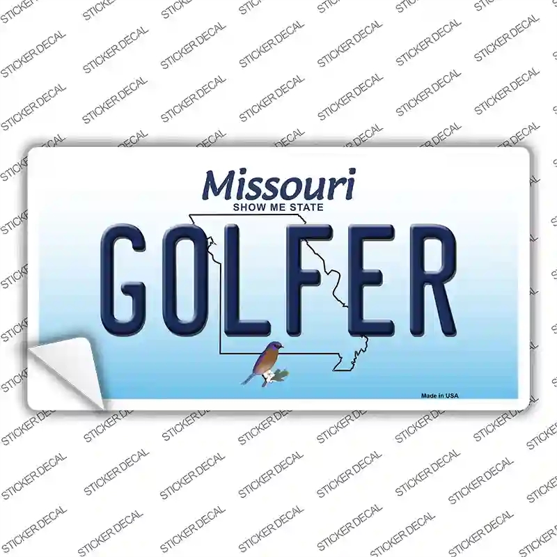 LP-10271s-L Golfer Missouri Novelty Sticker Decal, Large