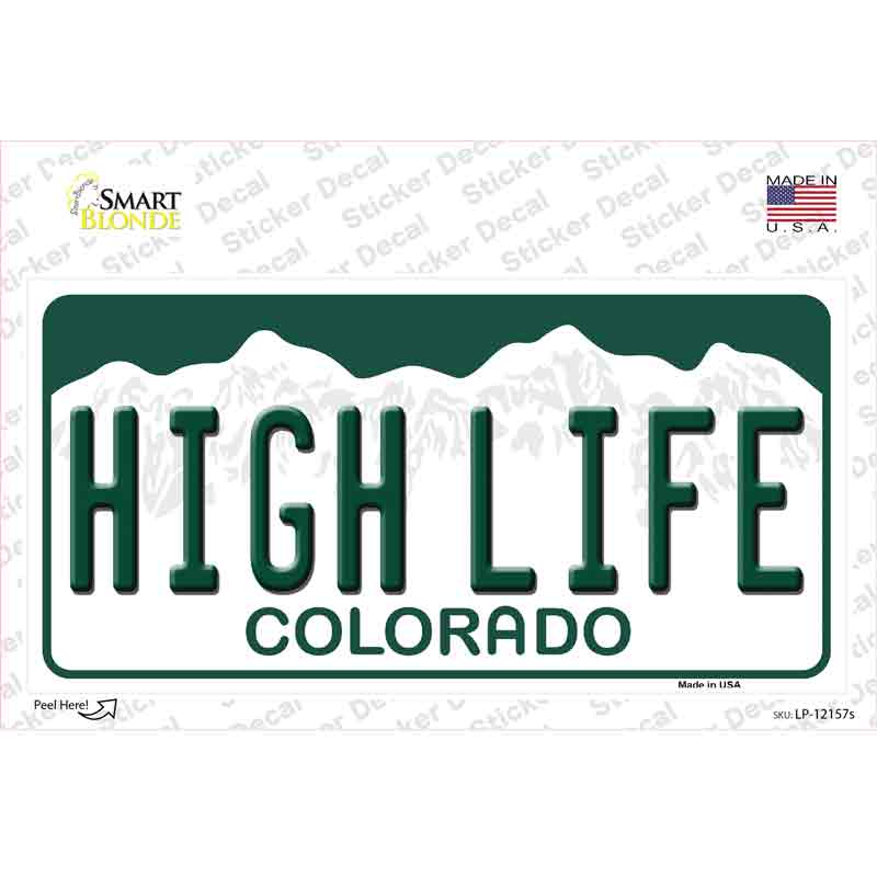 LP-12157s-M High Life Colorado Novelty Sticker Decal, Medium