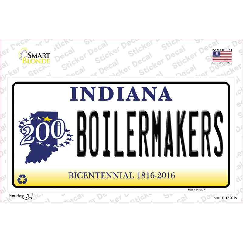LP-12205s-M Boilermakers Indiana Novelty Sticker Decal, Medium