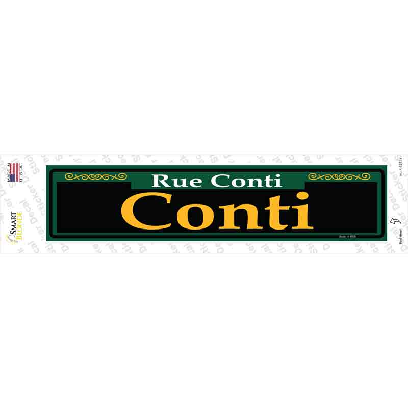 K-1213s-M Conti Green Novelty Narrow Sticker Decal, Medium