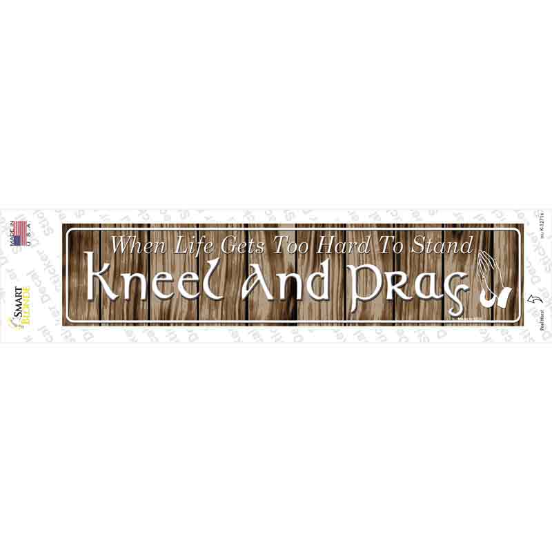 K-1271s-M Kneel & Pray Novelty Narrow Sticker Decal, Medium