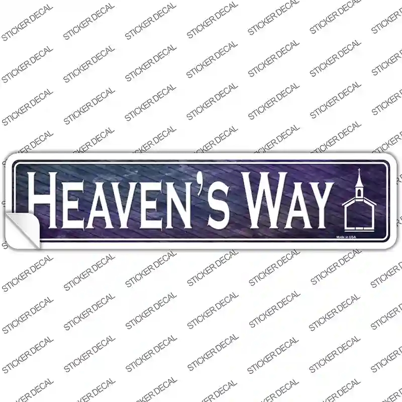K-1273s-XL Heavens Way Novelty Narrow Sticker Decal, Extra Large