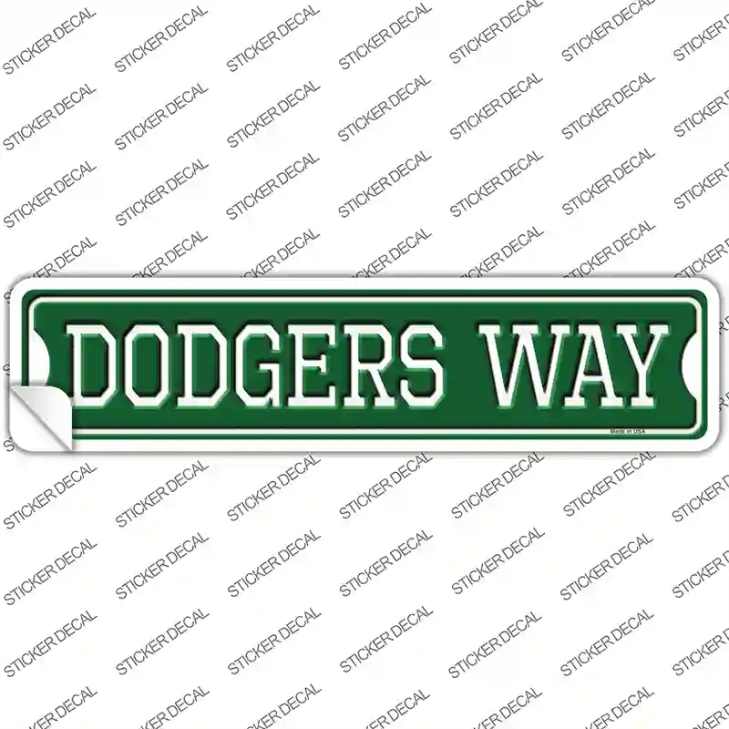 K-985s-L Dodgers Way Novelty Narrow Sticker Decal, Large