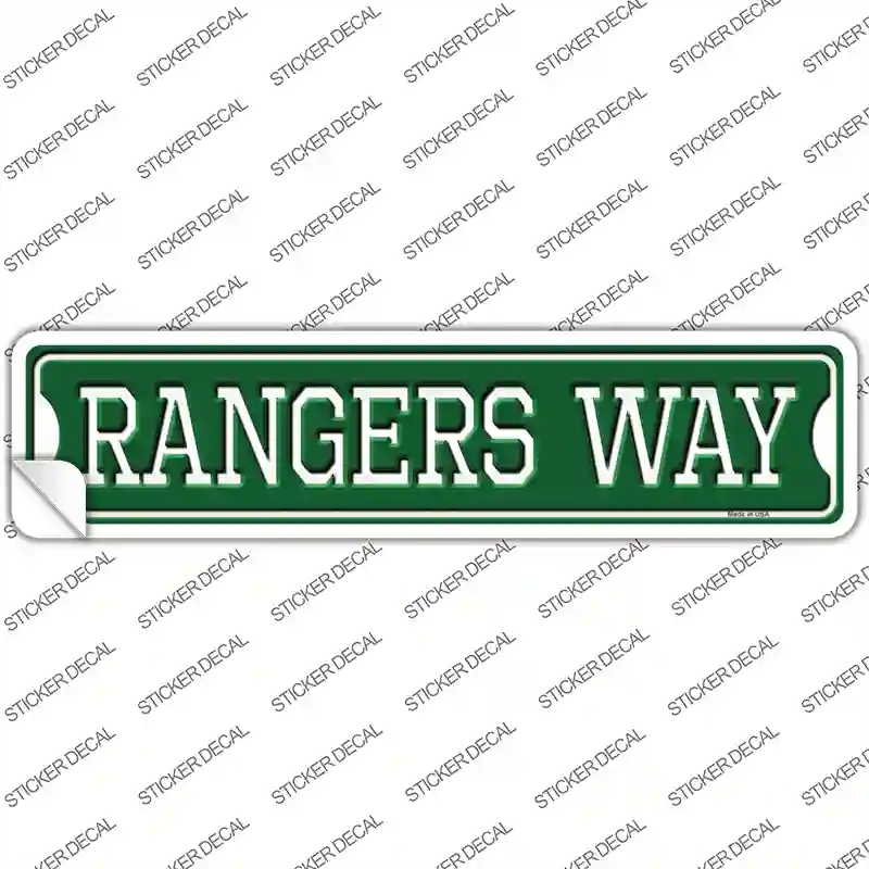 K-996s-L Rangers Way Novelty Narrow Sticker Decal, Large