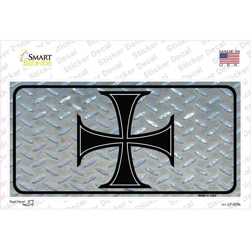 LP-039s-M Maltese Cross Novelty Sticker Decal, Medium