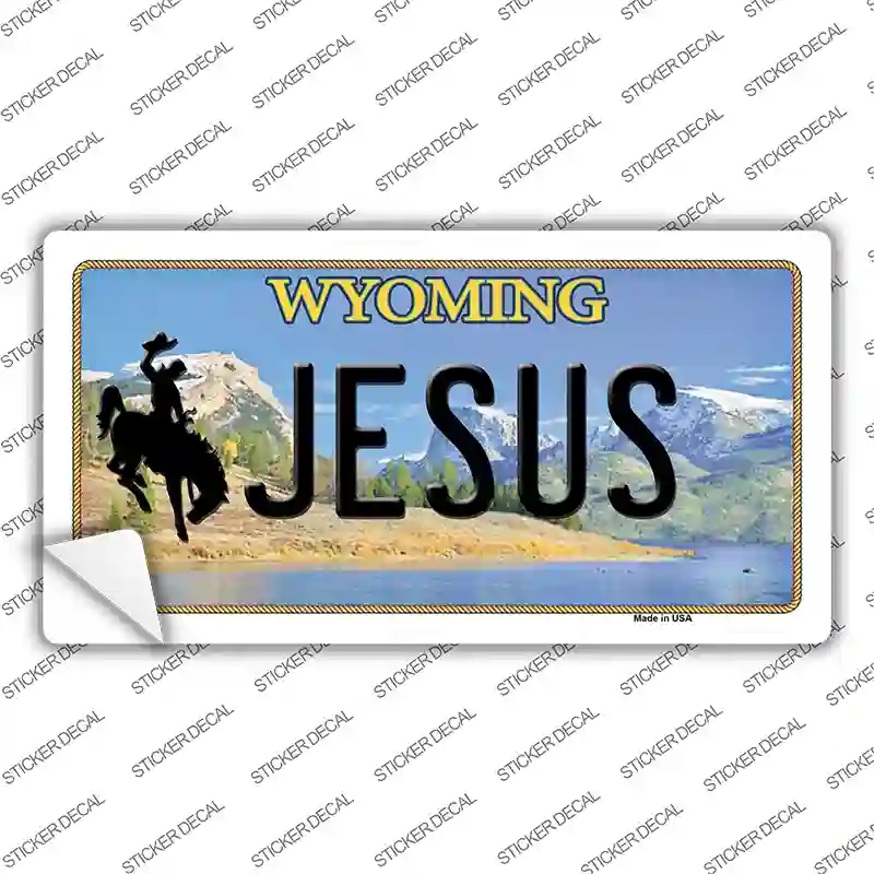 LP-10547s-L Jesus Wyoming Novelty Sticker Decal, Large