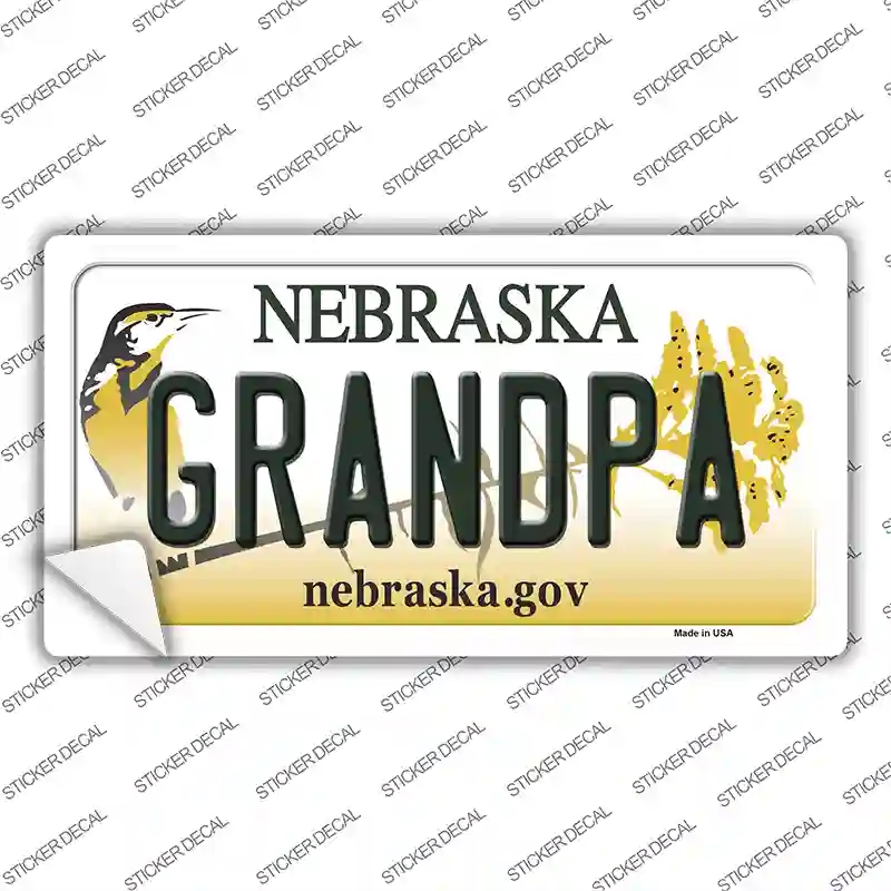 LP-10587s-L Grandpa Nebraska Novelty Sticker Decal, Large