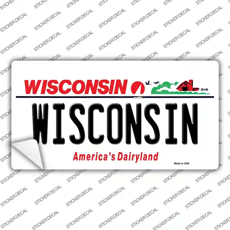 LP-10608s-L Wisconsin Novelty Sticker Decal, Large