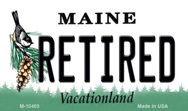 M-10405 3.5 x 2 in. Retired Maine State License Plate Magnet
