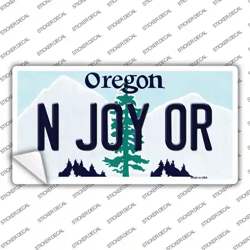 LP-10340s-S N Joy or Oregon Novelty Sticker Decal, Small