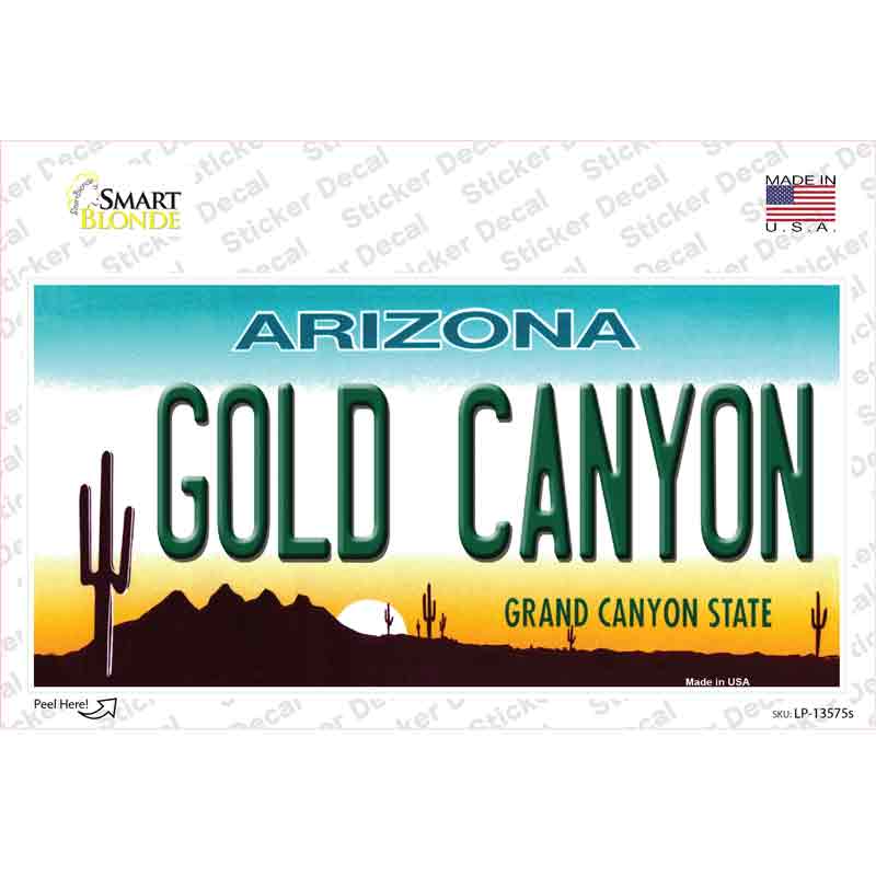 LP-13575s-M Gold Canyon Arizona Novelty Sticker Decal, Medium