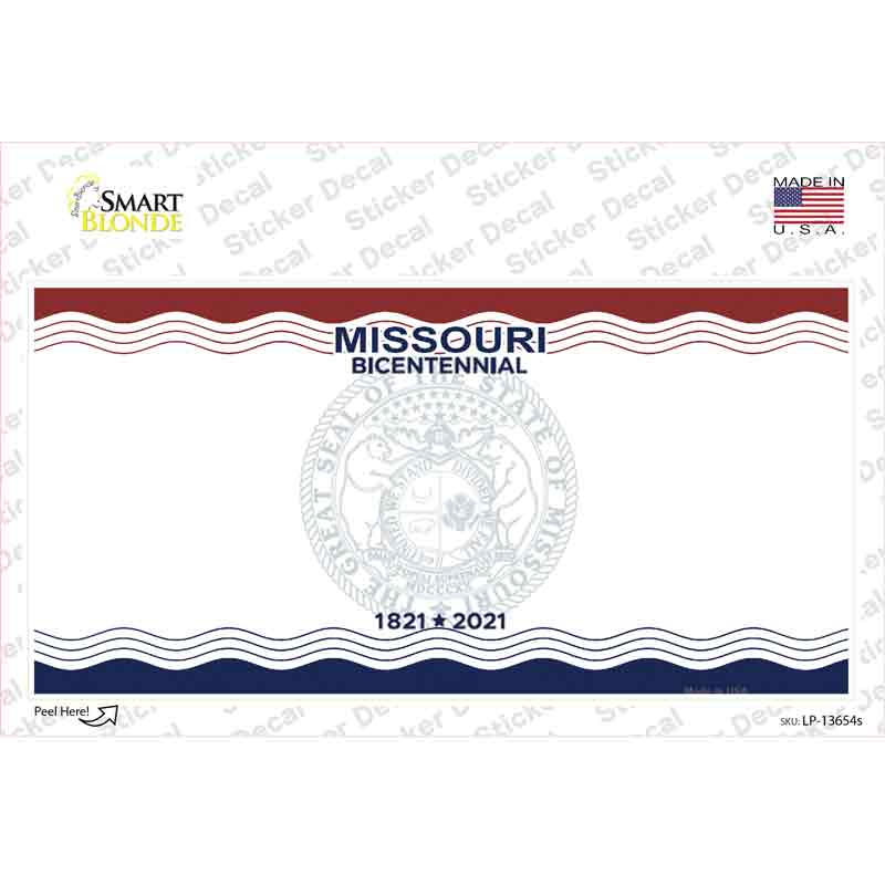 LP-13654s-M Missouri Bicentennial State Blank Novelty Sticker Decal, Medium