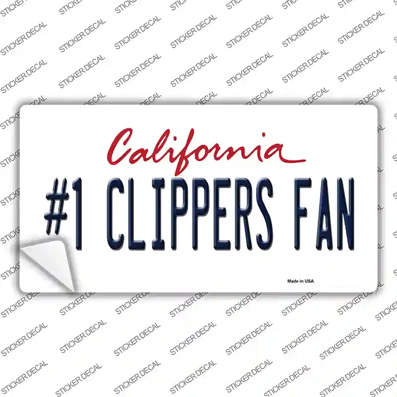 LP-13342s-L Number 1 Clippers Fan Novelty Sticker Decal, Large
