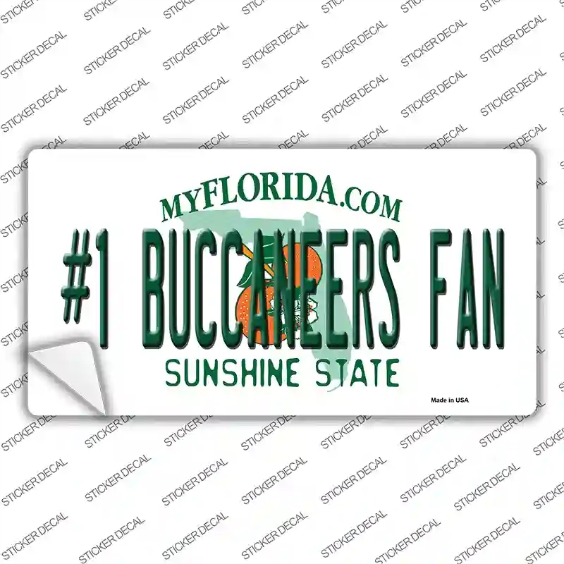 LP-13366s-S Number 1 Buccaneers Fan Novelty Sticker Decal, Small