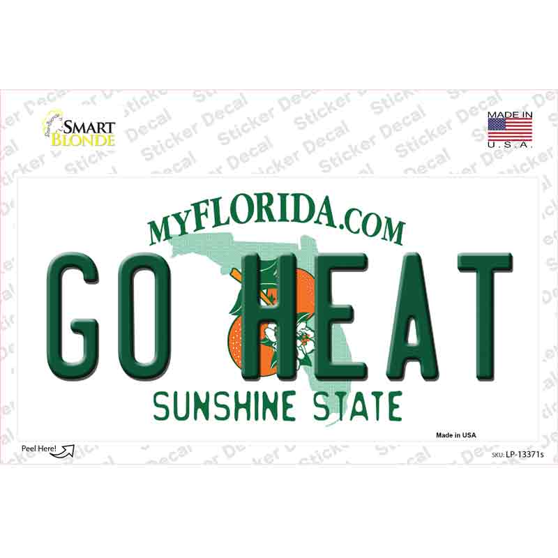 LP-13371s-M Go Heat Novelty Sticker Decal, Medium