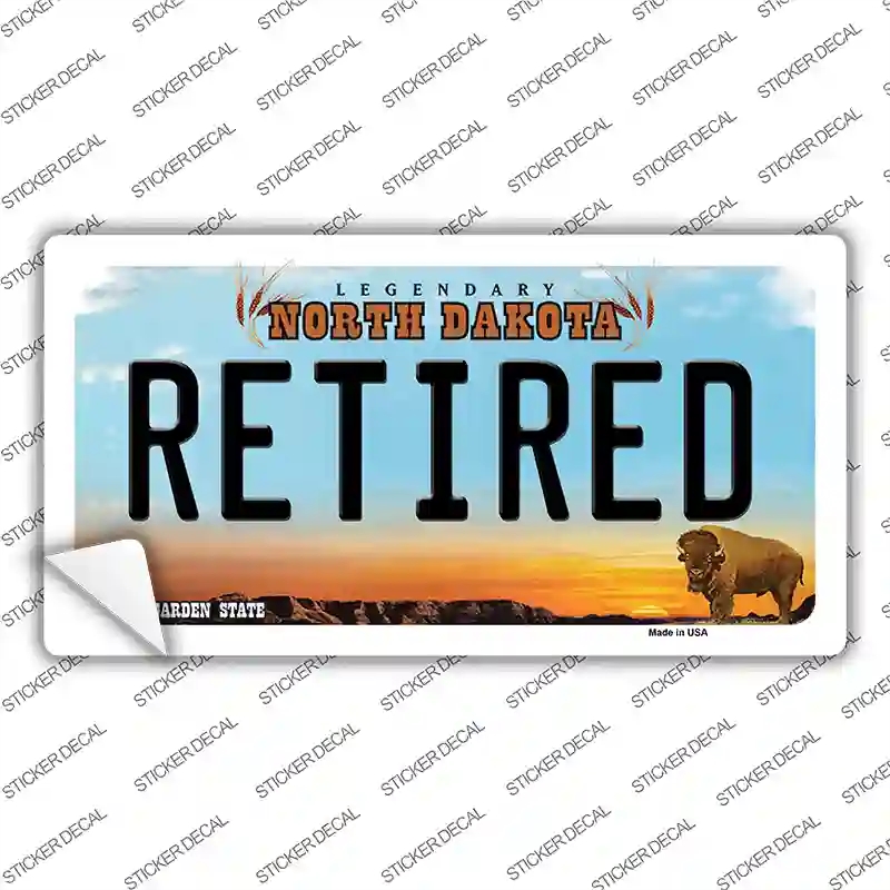LP-10716s-L Retired North Dakota Novelty Sticker Decal, Large