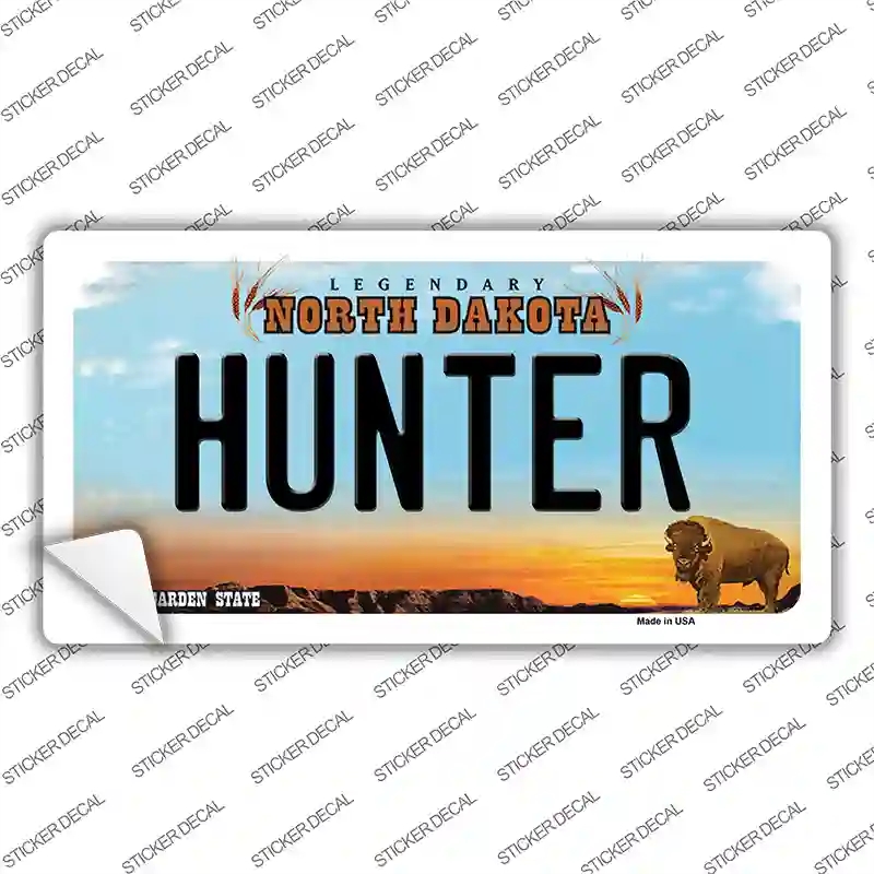 LP-10728s-XL Hunter North Dakota Novelty Sticker Decal, Extra Large