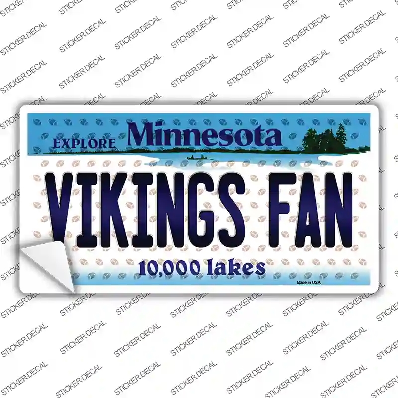 LP-10768s-L Vikings Fan Minnesota Novelty Sticker Decal, Large