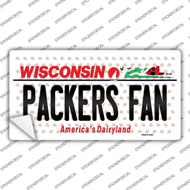 LP-10784s-L Packers Fan Wisconsin Novelty Sticker Decal, Large