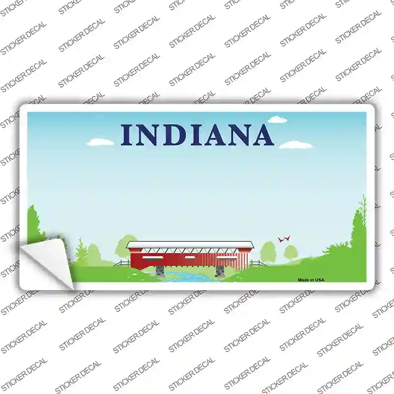 LP-11522s-S Indiana Recycle State Blank Novelty Sticker Decal, Small