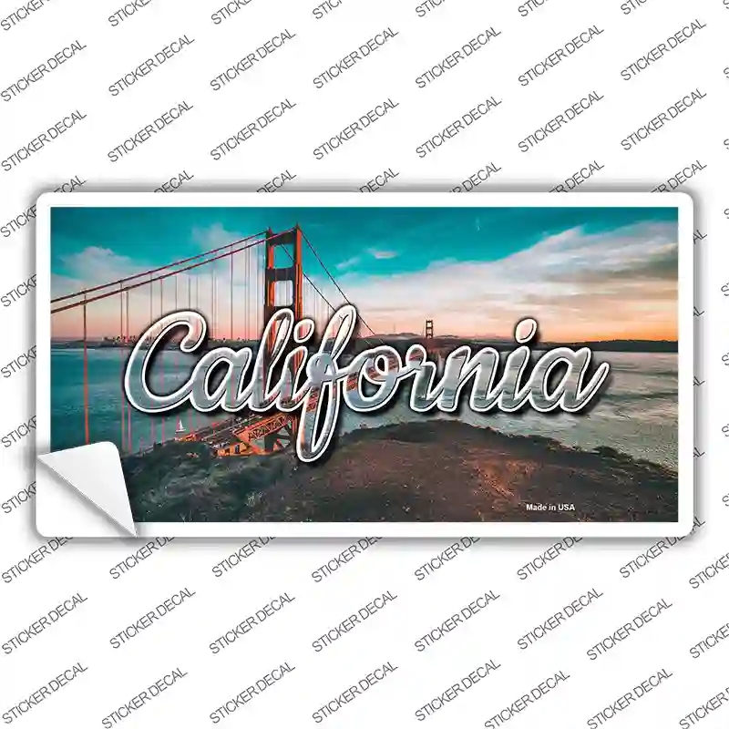 LP-11587s-S California Golden Gate Bridge State Novelty Sticker Decal, Small